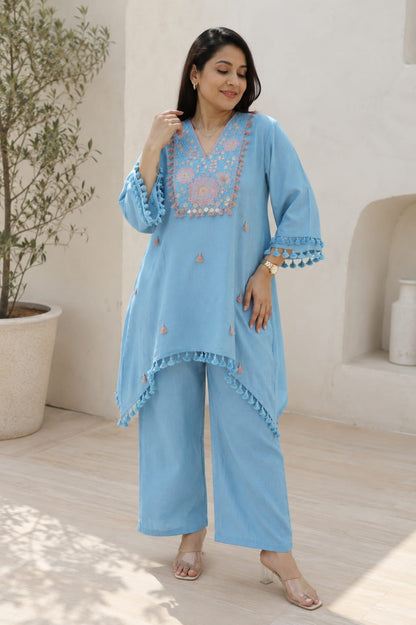 Ocean Blue Meher Co-Ord Set
