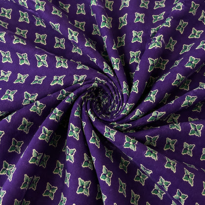 Purple Saaz Cotton Running Fabric