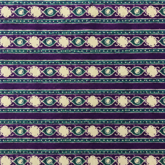 Purple Rangoli Cotton Running Fabric