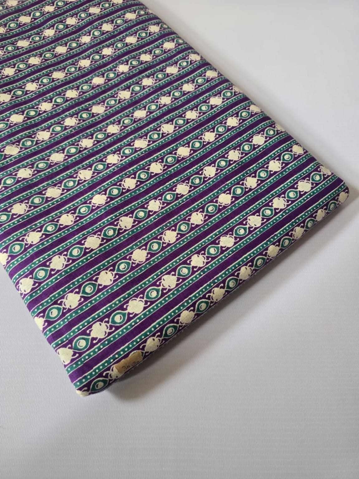 Purple Rangoli Cotton Running Fabric