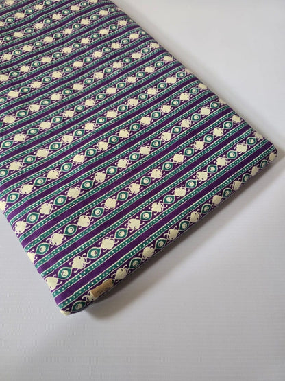 Purple Rangoli Cotton Running Fabric