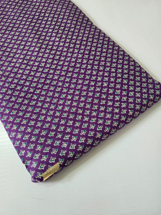 Purple Saaz Cotton Running Fabric
