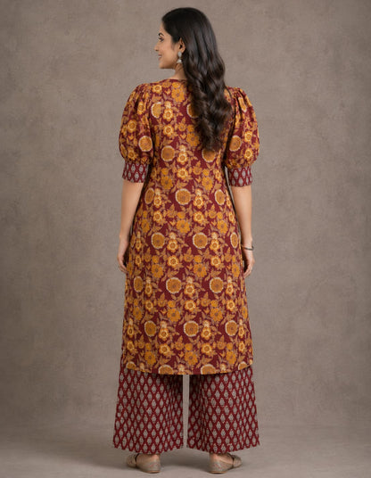 Rajwada Cotton Kurta Palazzo Set