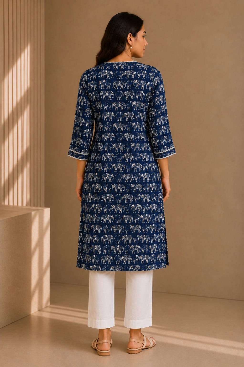 Rajwadi Hathi Cotton Kurti