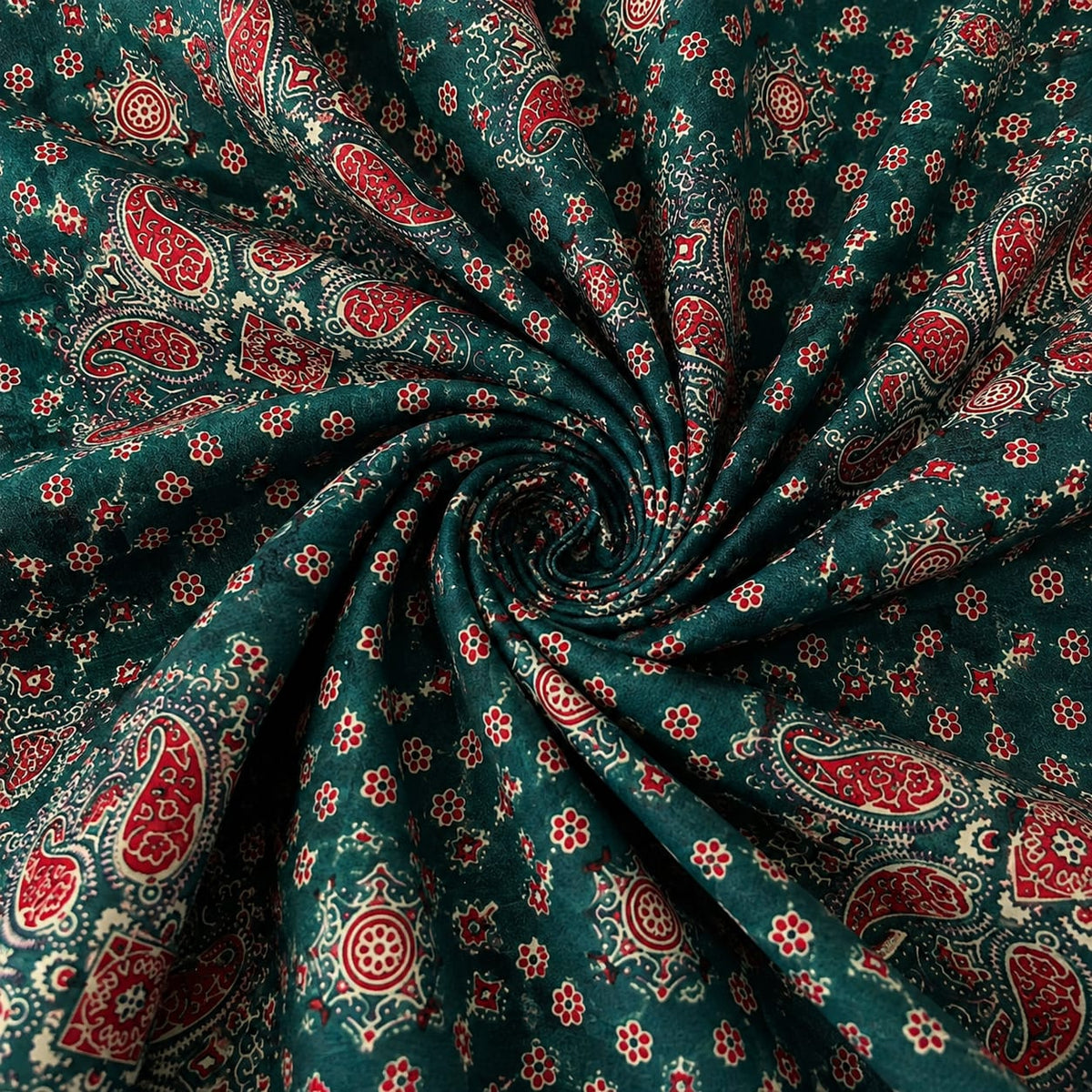 Rangrez Paisley Cotton Running Fabric