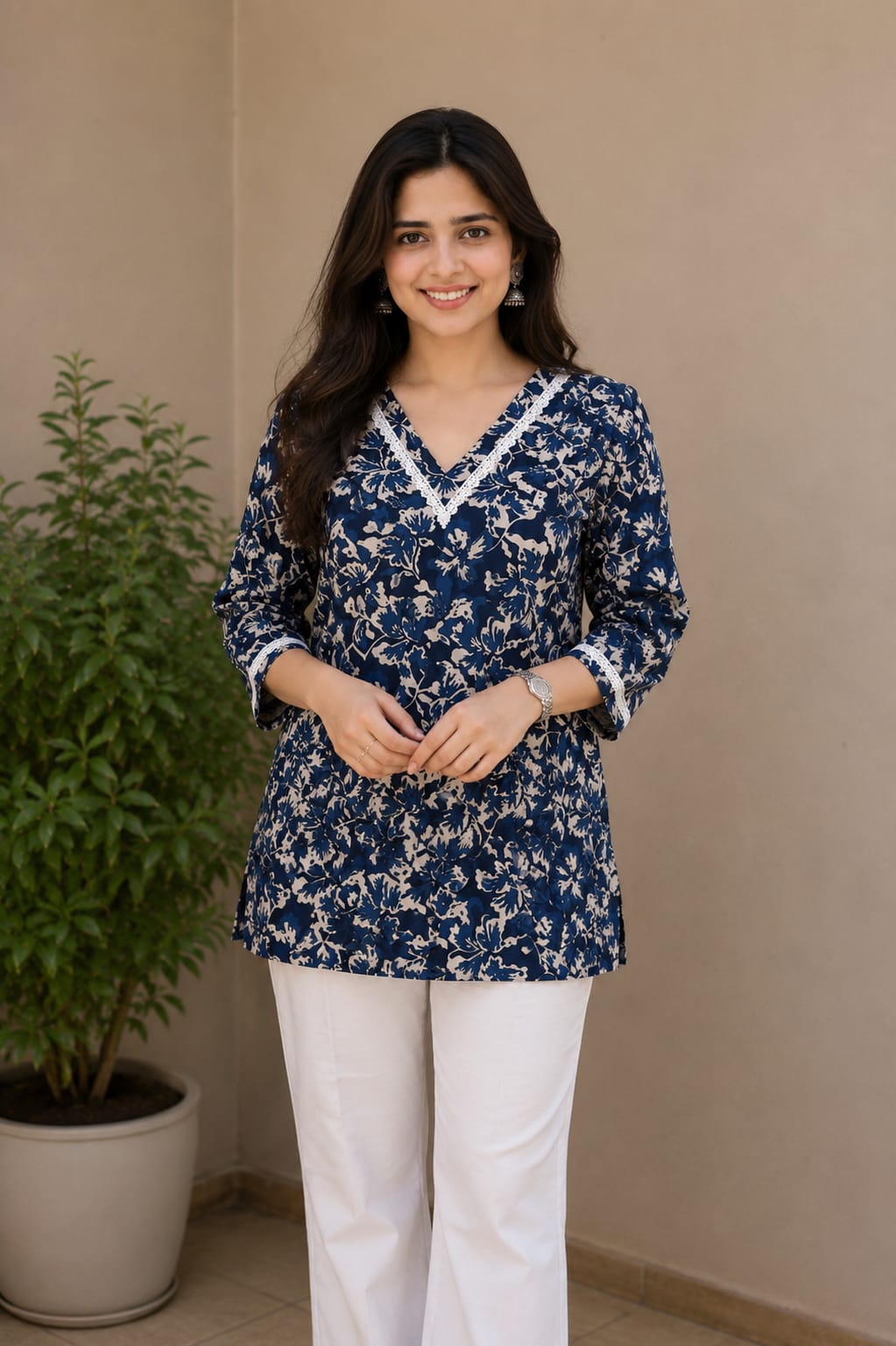 Roohani Cotton Short Kurti