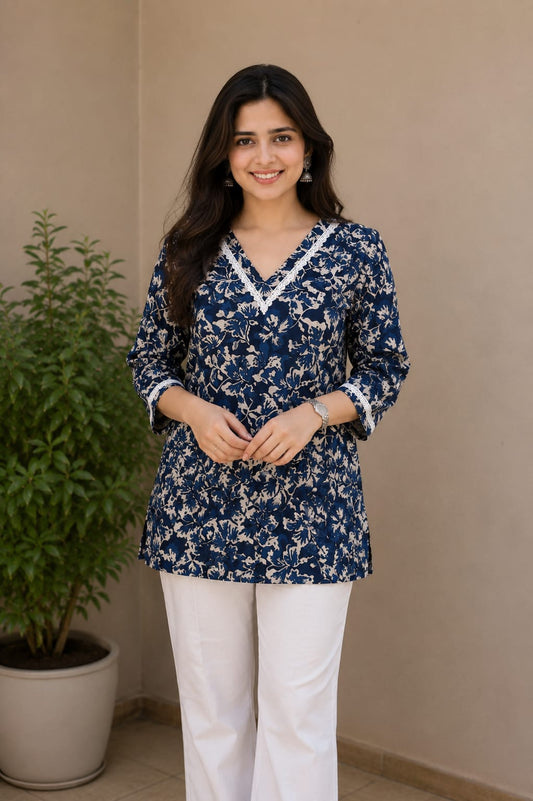 Roohani Cotton Short Kurti