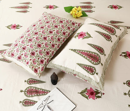 Rose Paisley Heritage King Size Bedsheet
