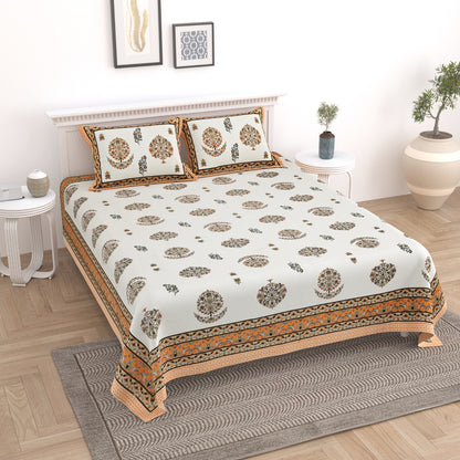Royal Bagru Buta Pure Cotton Bedsheet