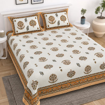 Royal Bagru Buta Pure Cotton Bedsheet