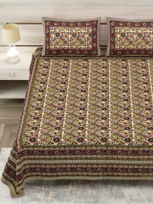 Royal Sanganeri Heritage Pure Cotton Bedsheet