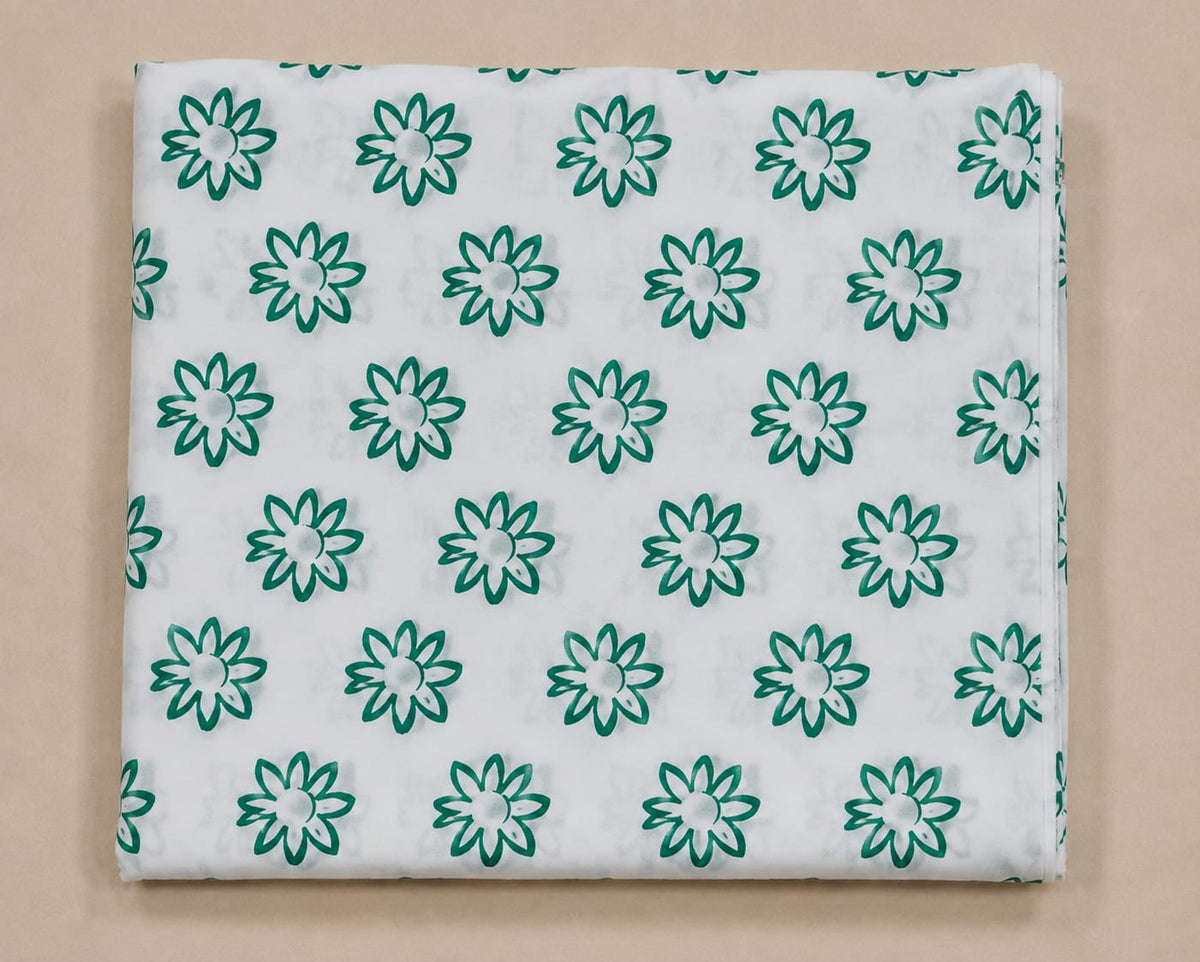 Saanjh Blue Floral Kota Doriya Suit Set