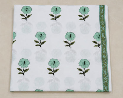 Sage Bloom Cotton Kota Doriya Dupatta Suit Set