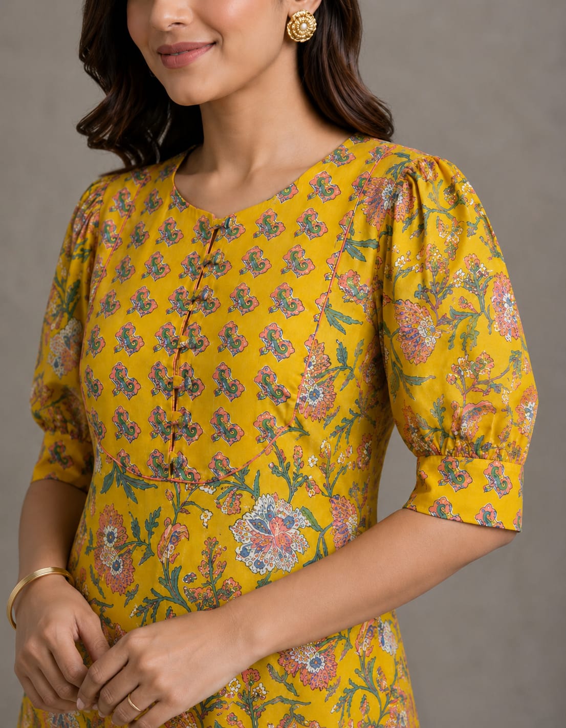 Sunflower Charm Kurti Palazzo Set