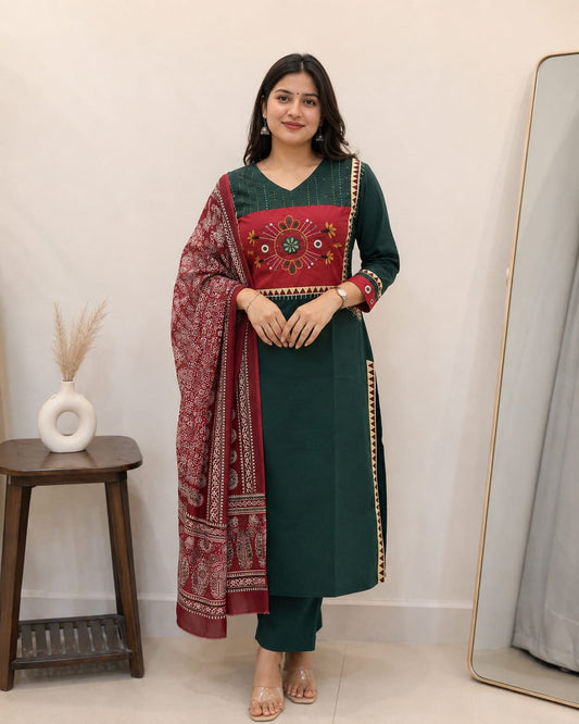 Virsa Sanganeri Cotton Suit Set