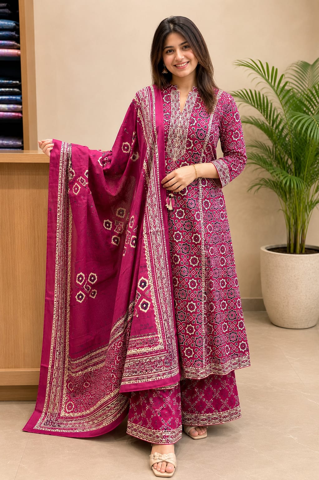 Gulnaar Pure Cotton Suit Set