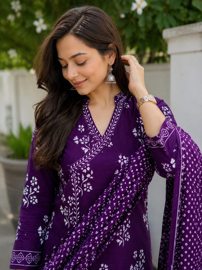 Rajsi Khata Cotton Suit Set