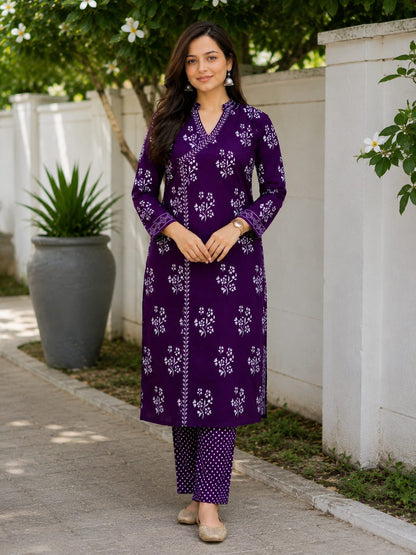 Rajsi Khata Cotton Suit Set